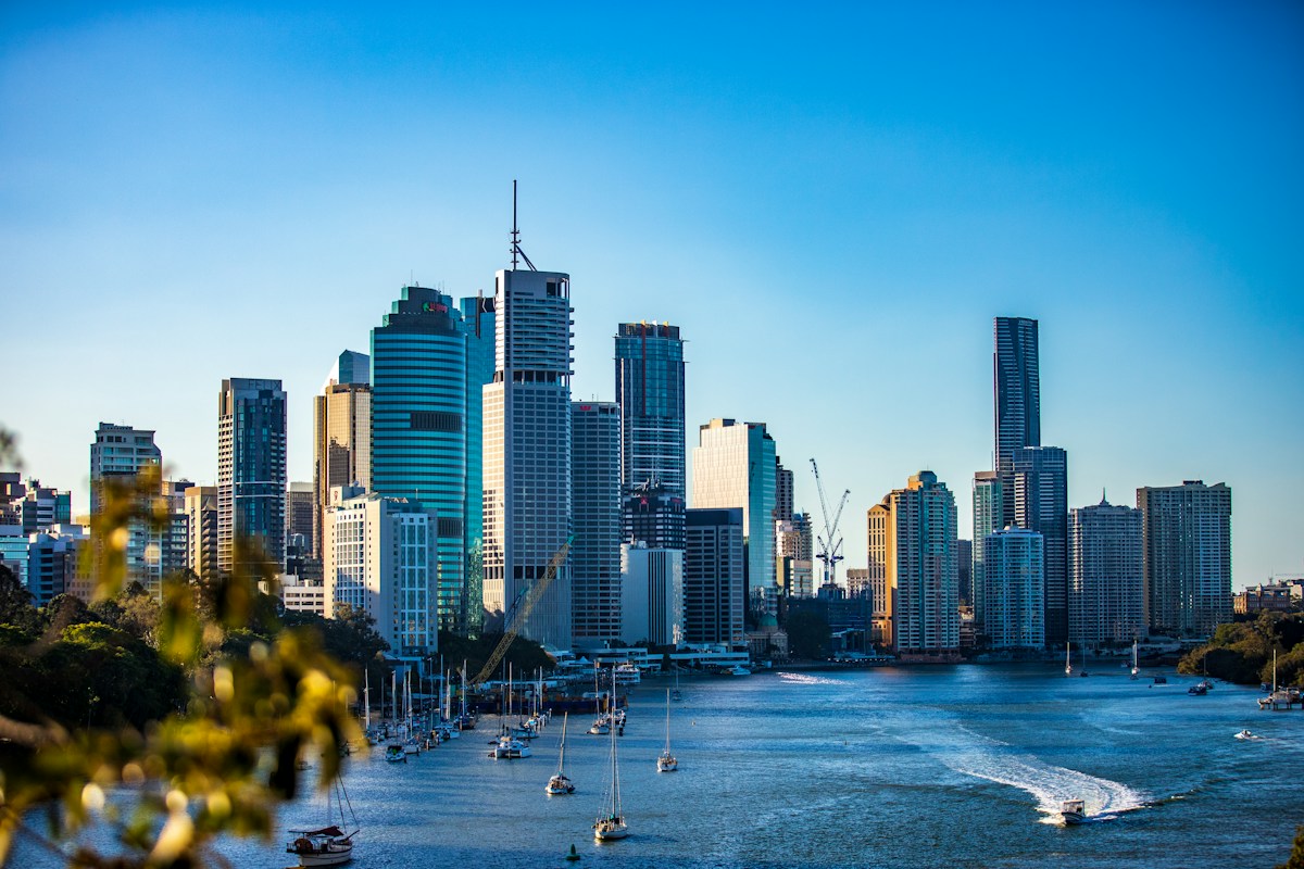 Brisbane skyline beside the Brisbane River